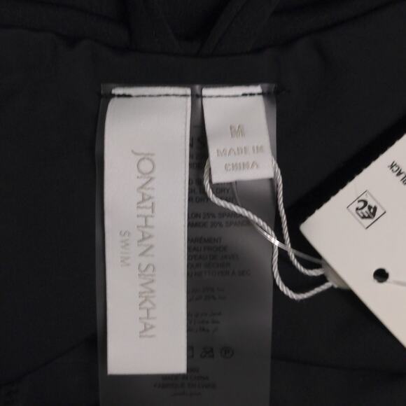 Jonathan Simkhai Signature Emmalynn Bikini Bottom Black Crisscross M New - Picture 3 of 6